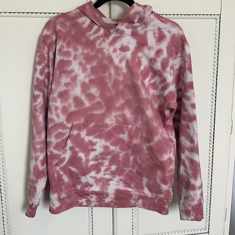 Lululemon Pink + White Tie-dye Hoodie